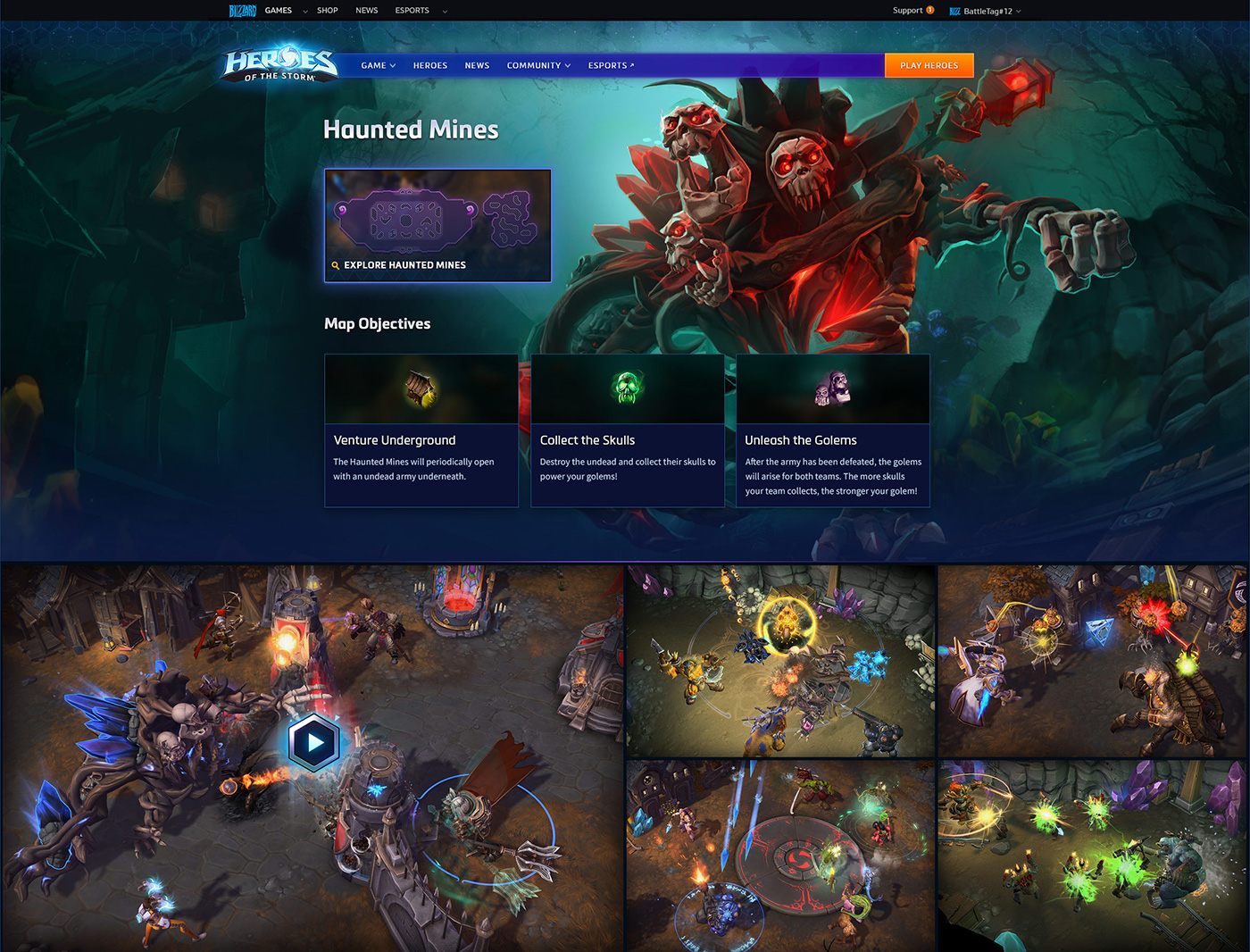 heroes of the storm haunted mines